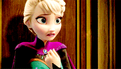 冰雪奇缘 爱莎 难过 不敢相信 后退 动画 Frozen Disney