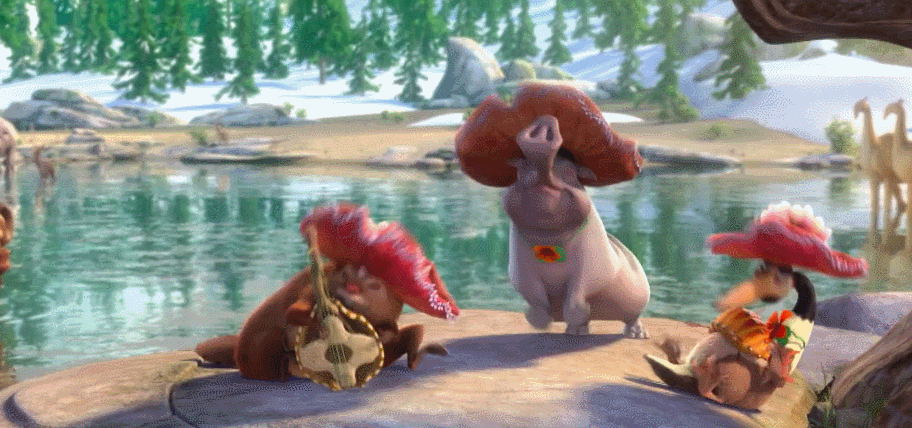 一起 冰川时代5 动物 动画 可爱 演奏 电影 萌