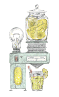 灯泡 果汁 柠檬 机器