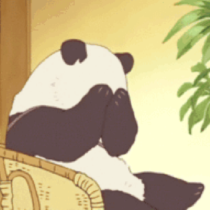 动画 熊猫 可爱 捂脸