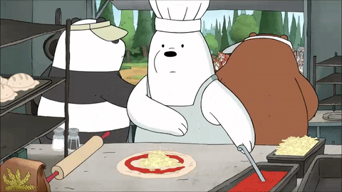 大熊 厨师 披萨 厨房