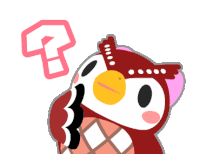 卡通 问号 猫头鹰 眨眼