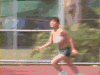奔跑 打球 黑头发 开心