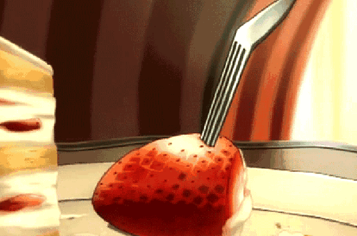 草莓 叉子 红色 室内