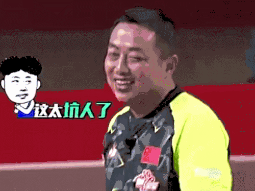 乒乓球教练 刘国梁 无奈 来吧冠军 综艺 表情包