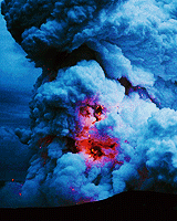 火山喷发 烟雾 爆发 自然