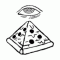 三角形 旋转 眼睛 披萨