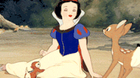 白雪公主 小鹿 小松鼠 和谐 动画 snow white cartoon