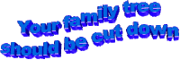 蓝色 文本 易懂的 其他 波动 animatedtext 家庭树 你的家庭树应该被砍掉 动画文本