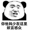 熊猫头 搞笑 雷人 斗图 你他妈少 在这里妖言惑众