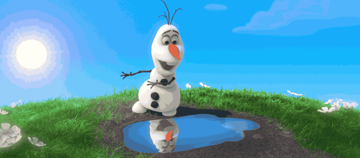 冰雪奇缘 奥拉夫 草地 雪人 滑 搞笑 Frozen Disney