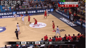 篮球 亚锦赛 中国 韩国 急停 跳投 运动男生 汗流浃背 英气逼人 劲爆体育