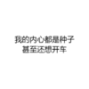 我的内心都是 种子 甚至还想开车 文字 黑色 笔画