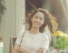 美女 长发飘飘 走路 唯美