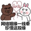 斗图 熊 兔子 网络姻缘一线牵 珍惜这段缘