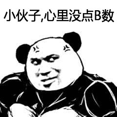 斗图 熊猫人 小伙子 心里没点B数