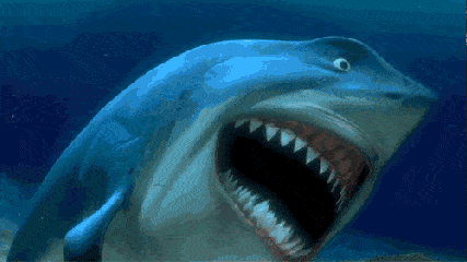 鲨鱼 大笑 张嘴 呲牙