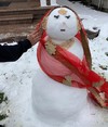 雪地 积雪 冬天 雪人 可爱