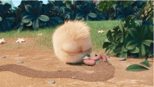 愤怒的小鸟 Angry Birds movie 蚯蚓 地鼠 拔河 毛茸茸 用力 使劲