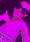 美女 打call 墨镜
