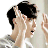 EXO 朴灿烈 手势 呆萌