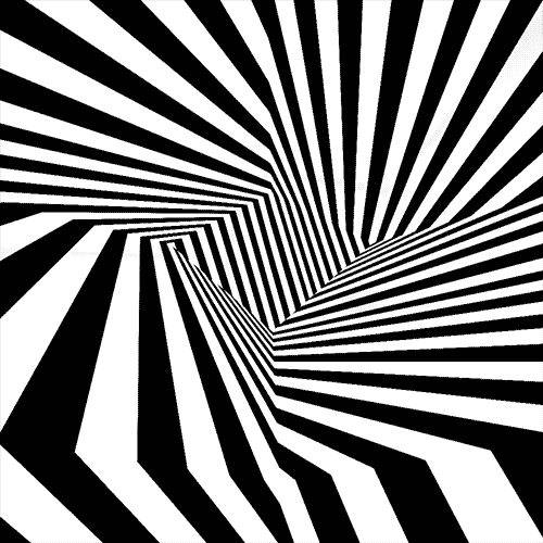 催眠 动效 折线 黑白 曲线 循环 三维 旋转