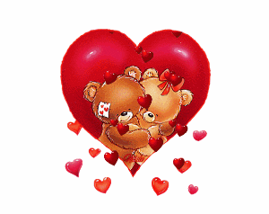 小熊 拥抱 爱情 红心