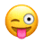 emoji 小黄脸 眨眼 搞怪 逗
