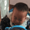 小宝贝 哭泣 张大嘴 闭眼