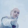 美女 漂亮 黄头发 下雪