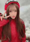 长发美女 网红 直播 可爱
