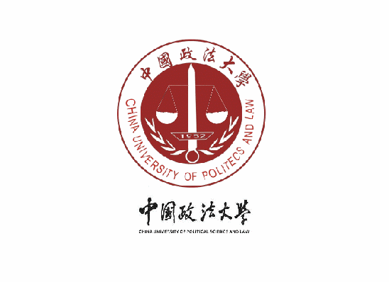 logo 红色 中国政法大学 天平