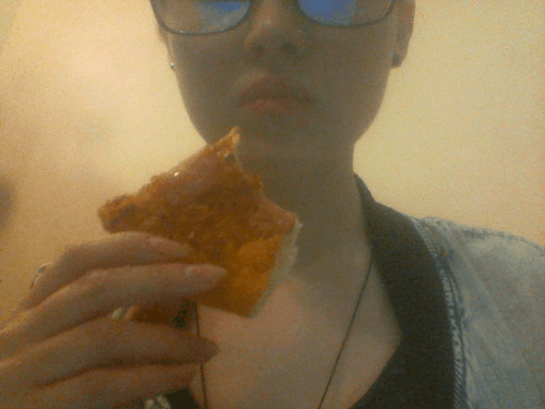 披萨 吃东西 饿 食物