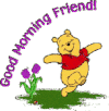 小熊 开心 热情 good morning friend