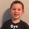 假笑男孩 萌娃 bye 搞笑 沙雕 萌萌哒