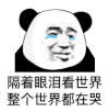 金馆长 眼泪 熊猫 隔着眼泪 看世界 整个世界 都在哭