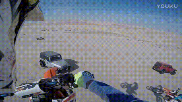 摩托车 越野 蓝天 沙漠