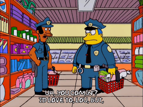 辛普森一家 警察 逛超市 动漫