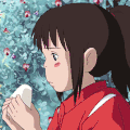 动漫 女孩 吃东西 马尾