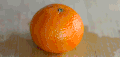 橘子 切开 水果刀 扒开 菜板