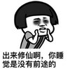 暴漫 文字表情包 出来修仙啊你睡觉是没有前途的 逗 搞笑 沙雕