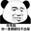 熊猫头 暴漫 你骂我你一星期都拉不出屎 搞笑 可爱 蠢萌