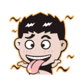 男孩 小胖 吐舌头 鬼脸