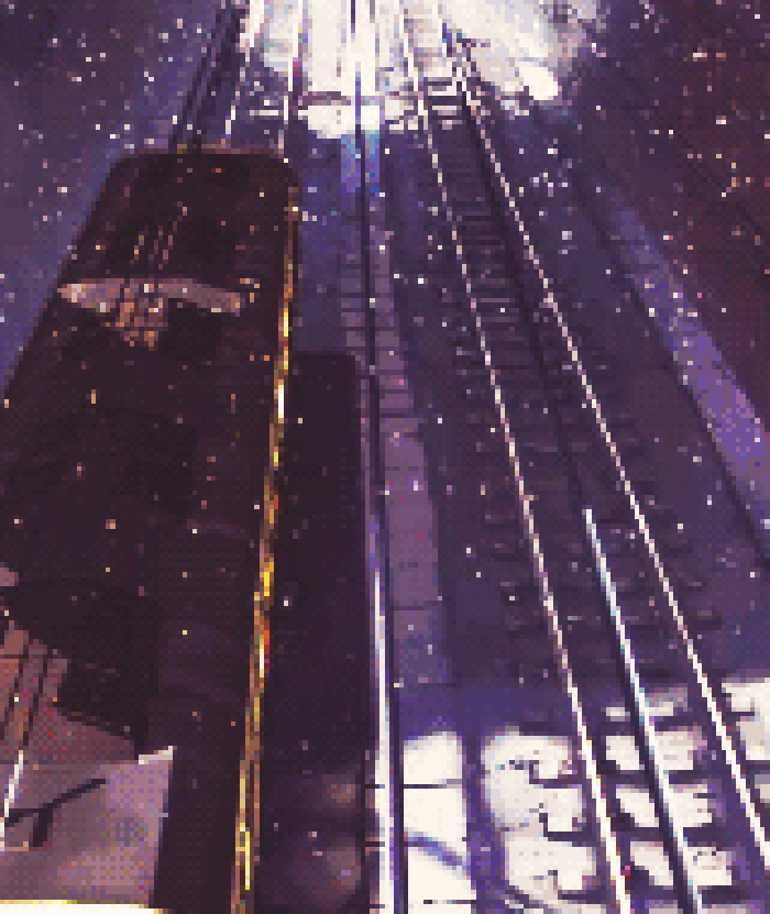 火车 灯光 下雪 动漫