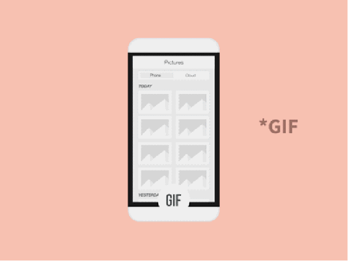 扁平化  手机   GIF  变换