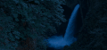 瀑布 幽谷 流水 暗色调