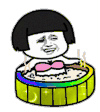 蘑菇头 洗澡 搞笑 五颜六色 搞笑