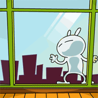 兔斯基 爬窗户 看见了 也别告诉别人