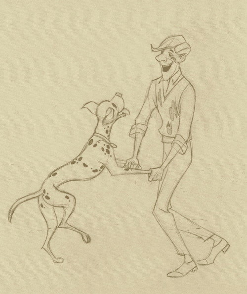 绘画 漫画与漫画；漫画 爱 酿造的 迪士尼 101只斑点狗 彭哥