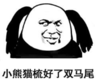暴漫 文字表情包 小熊猫梳好了双马尾 搞笑 魔性 逗
